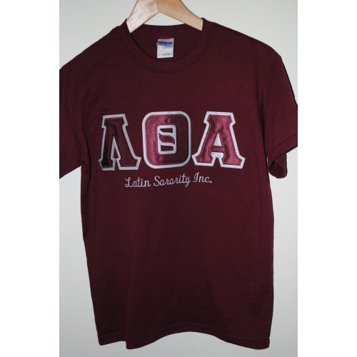 Lambda Theta Alpha T-shirt with emboridered text Latin Sorority Inc.